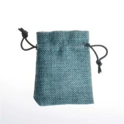 25 SACCHETTI DI JUTA AZZURRO PER BOMBONIERE CONFETTI COMPLEANNI MATRIMONIO
