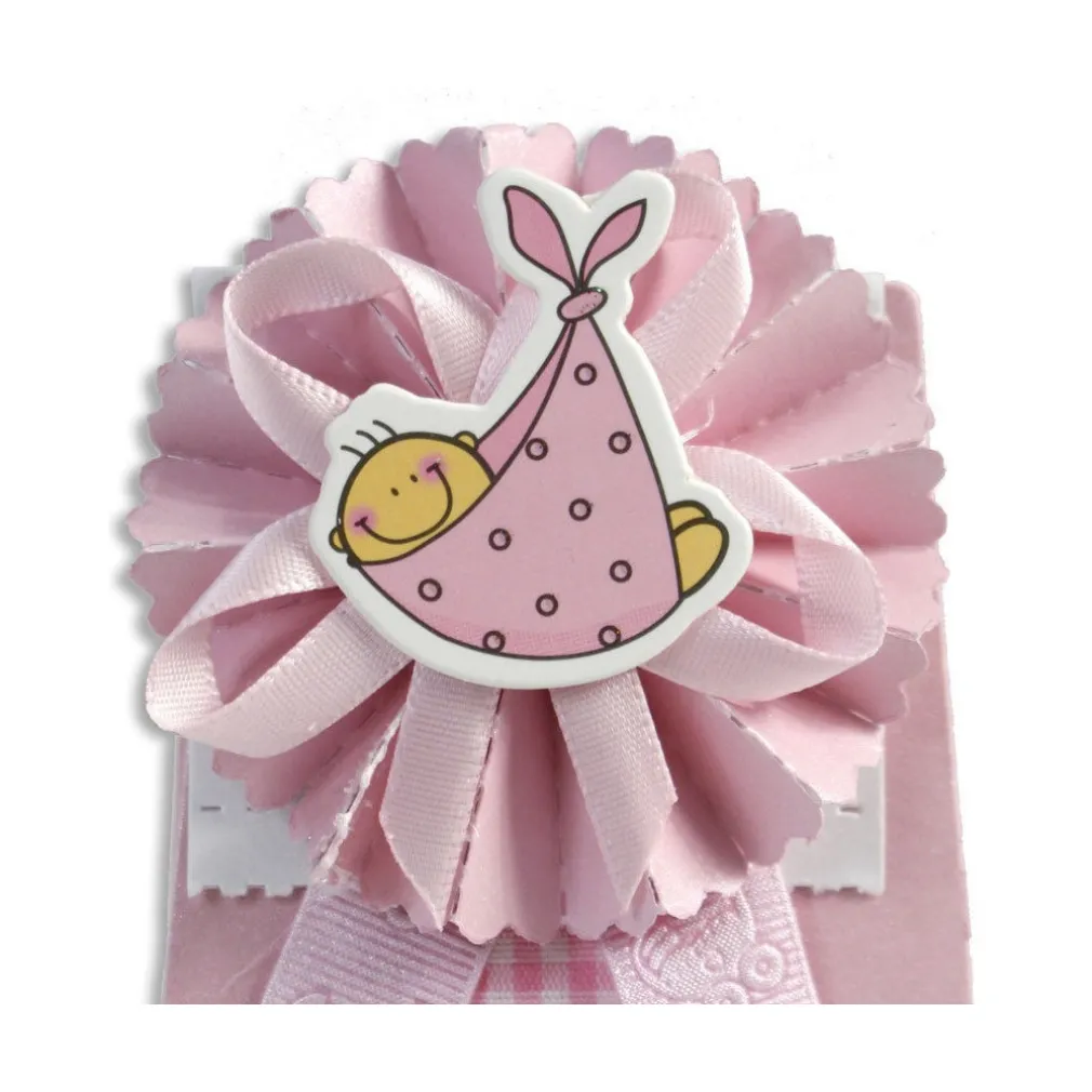 12 SCATOLINA PORTA CONFETTI BOMBONIERA NASCITA BATTESIMO BIMBA ROSA FEMMINA