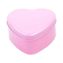 12 SCATOLINE IN LATTA A FORMA DI CUORE BOMBONIERA SEGNAPOSTO PORTACONFETTI ROSA