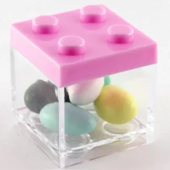 12 SCATOLINE PORTA CONFETTI A FORMA DI MATTONCINO LEGO VARI COLORI BOMBONIERE