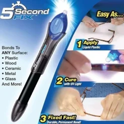 5 SECOND FIX COLLA 4G VETRO PLASTICA METALLO LEGNO FISSA SALDATURA LUCE UV