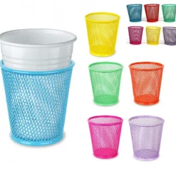 6 SOTTOBICCHIERI ANTIVENTO ANTI VENTO REGGIBICCHIERI IN METALLO REGGI BICCHIERI