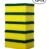 12 SPUGNA PER LAVARE PIATTI SPUGNETTA CON RETINA GIALLO VERDE GRAFFIETTA CUCINA