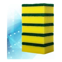 12 SPUGNA PER LAVARE PIATTI SPUGNETTA CON RETINA GIALLO VERDE GRAFFIETTA CUCINA