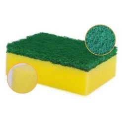 12 SPUGNA PER LAVARE PIATTI SPUGNETTA CON RETINA GIALLO VERDE GRAFFIETTA CUCINA
