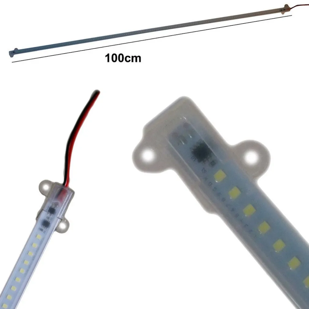 5 STRISCIE LED SMD 2835 RIGIDA BARRA PROFILO 15W 1 MT LUCE CALDA FREDDA 12V