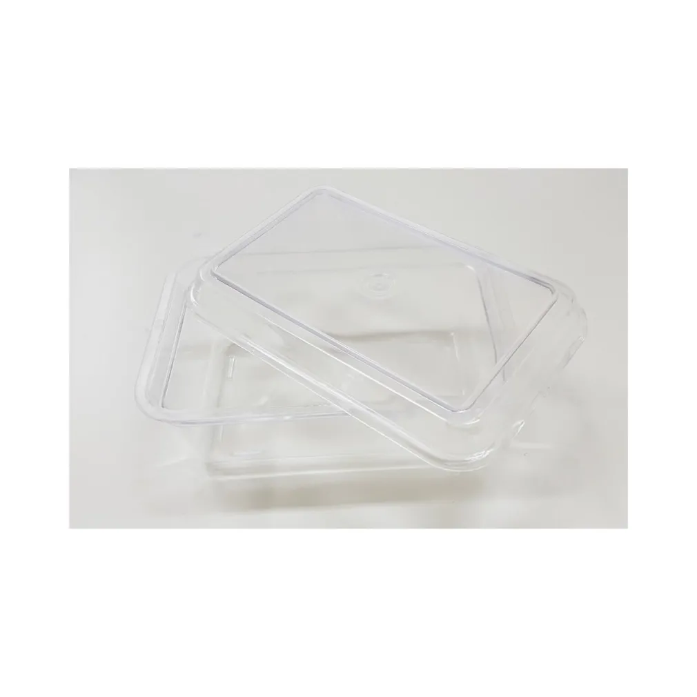 4 VASCHETTE VASCHETTA CON COPERCHIO 1 PORZIONI TRASPARENTE PLASTICA PER TORTA