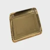 5 VASSOI PORTA SOTTO TORTA 24X19 CM 1.4 MM ORO RETTANGOLARE CARTONE DORATO