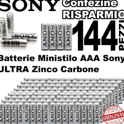 144 X BATTERIE PILE MINISTILO ZINCO CARBON ULTRA HEAVY BATTERIA AAA R3 1,5V