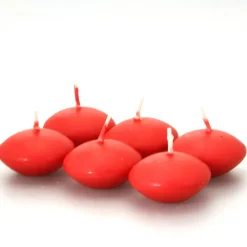 12 X CANDELINE GALLEGGIANTI ROSSE ROSSO MATRIMONIO DECORAZIONE TEALIGHT CANDELE