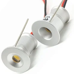 9 X MINI FARETTO A LED DA INCASSO 1W CREE COB SILVER CIELO STELLATO PUNTO LUCE