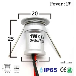 9 X MINI FARETTO A LED DA INCASSO 1W CREE COB SILVER CIELO STELLATO PUNTO LUCE