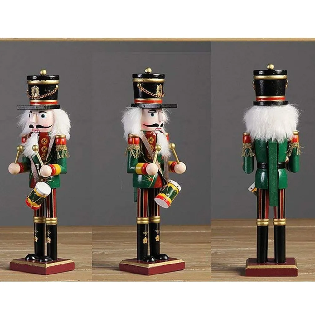 4 X SOLDATO SCHIACCIANOCI DI NATALE IN LEGNO 30 CM DECORAZIONI NATALIZIE 4 PEZZI