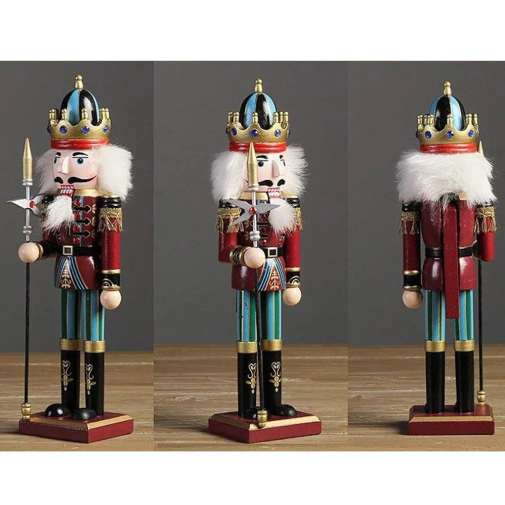 4 X SOLDATO SCHIACCIANOCI DI NATALE IN LEGNO 30 CM DECORAZIONI NATALIZIE 4 PEZZI