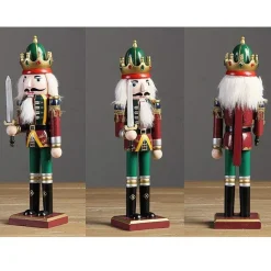 4 X SOLDATO SCHIACCIANOCI DI NATALE IN LEGNO 30 CM DECORAZIONI NATALIZIE 4 PEZZI