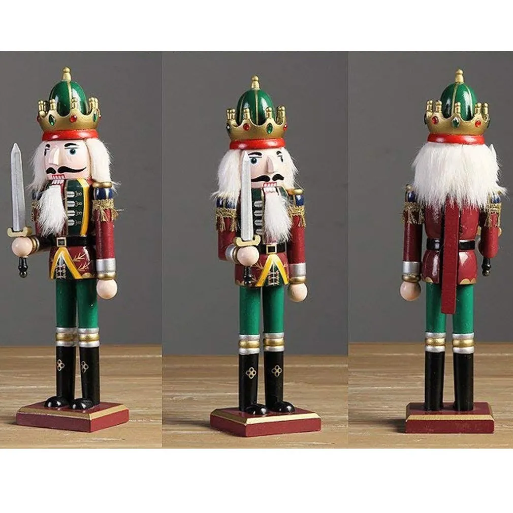 4 X SOLDATO SCHIACCIANOCI DI NATALE IN LEGNO 30 CM DECORAZIONI NATALIZIE 4 PEZZI