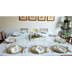 6 X SOTTOPIATTI NATALIZI IN PLASTICA 33CM DECORAZIONI NATALE PER LA TAVOLA GOLD