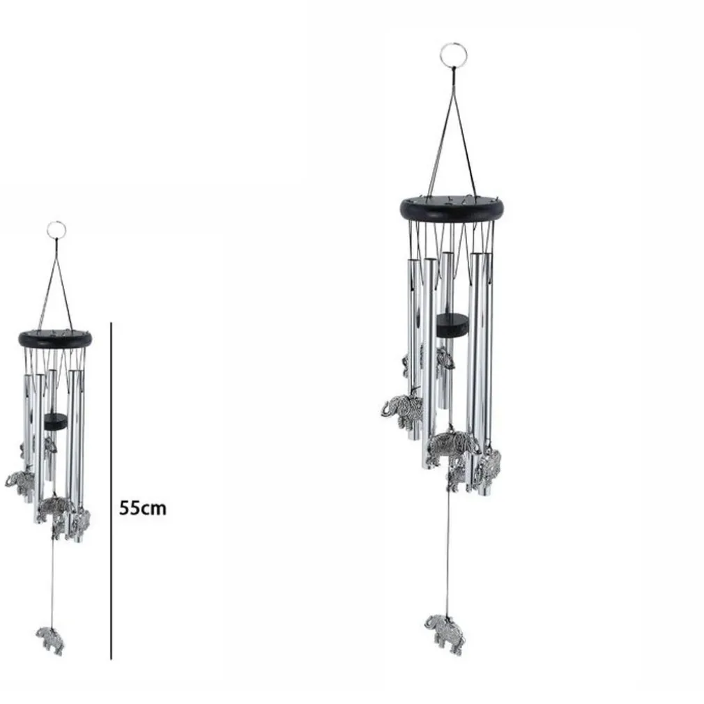 ACCHIAPPASOGNI DECORAZIONE CHAKRA ELEFANTI CAMPANELLI VENTO EOLICI ARGENTO 70CM
