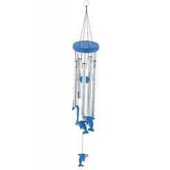 ACCHIAPPASOGNI DECORAZIONE CHAKRA DELFINI CAMPANELLI VENTO EOLICI LUMINOSI 70CM