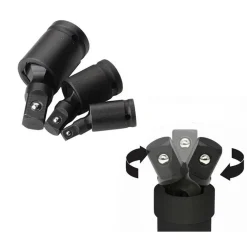 ADATTATORE CHIAVE BUSSOLA CRICCHETTO SET 3PZ RIDUTTORI 1/2 1/4 3/8 SNODO SFERICO