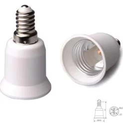 ADATTATORE CONVERTITORE PORTALAMPADE DA E27 A E14 LAMPADINA ATTACCO A VITE