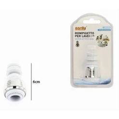 AERATORE ROMPIGETTO PER RUBINETTO LAVELLO CUCINA CROMATO BIANCO SNODATO 87164