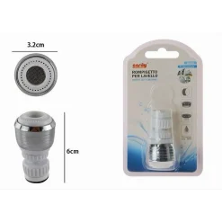 AERATORE ROMPIGETTO PER RUBINETTO LAVELLO CUCINA CROMATO BIANCO CON SNODO 69267