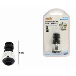 AERATORE ROMPIGETTO PER RUBINETTO LAVELLO CUCINA CROMATO NERO CON SNODO 87169