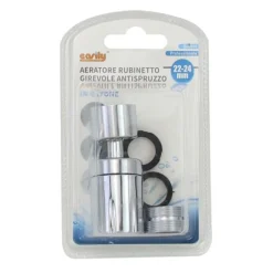 AERATORE ROMPIGETTO PROLUNGA RUBINETTO GIREVOLE ANTISPRUZZO IN OTTONE 22-24MM 87194