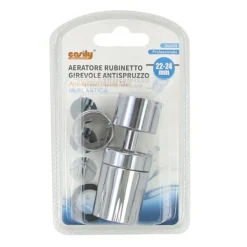 AERATORE ROMPIGETTO PROLUNGA RUBINETTO GIREVOLE ANTISPRUZZO IN PLASTICA 22-24MM 87977
