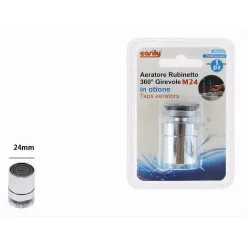 AERATORE ROMPIGETTO RUBINETTO 360° GIREVOLE M24 CON SNODO PER BIDET OTTONE 69169