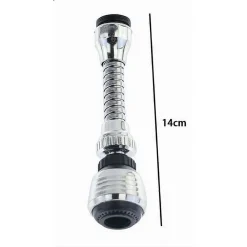 AERATORE ROMPIGETTO RUBINETTO CUCINA CROMATO NERO SNODATO FLESSIBILE 14CM 87158