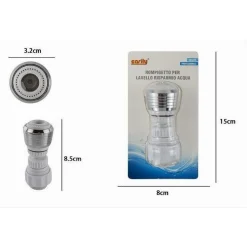 AERATORE ROMPIGETTO RUBINETTO LAVELLO CUCINA CROMATO FILTRO SNODATO BIANCO 69263