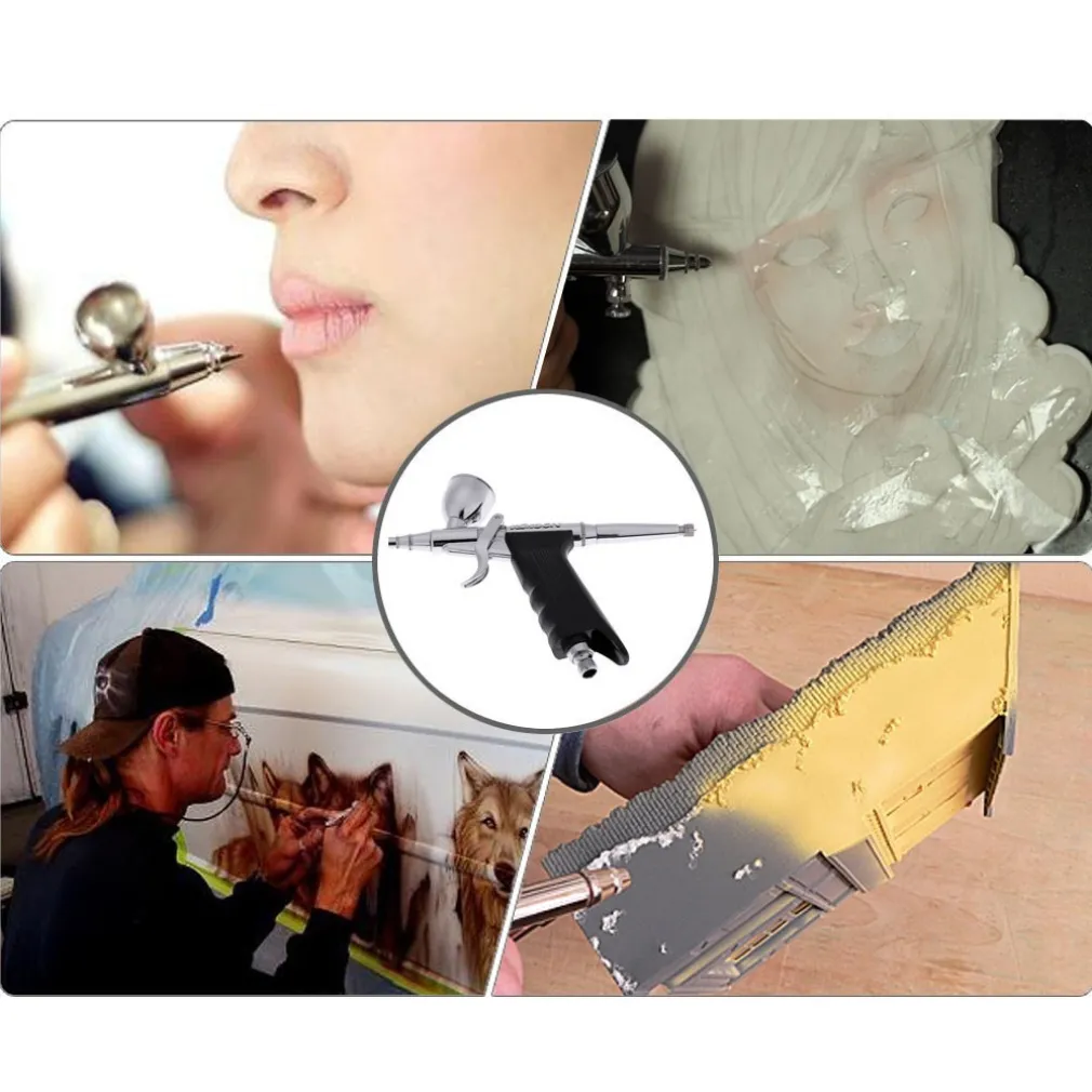 AEROGRAFO DOPPIA AZIONE TRATTO FINE 0,3MM AEROPENNA ARIA COMPRESSA SERBATOI