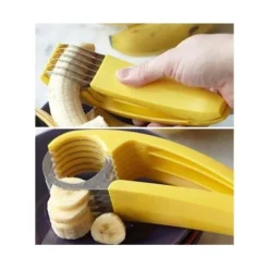 AFFETTA BANANA SLICER 6 LAME TAGLIA FRUTTA MACEDONIA DECORAZIONE TORTE