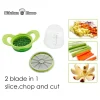 AFFETTA VERDURE CHOPPER TRITA SMINUZZA FRUTTA CON RECIPIENTE IN VETRO SLICE DICE