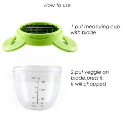 AFFETTA VERDURE CHOPPER TRITA SMINUZZA FRUTTA CON RECIPIENTE IN VETRO SLICE DICE