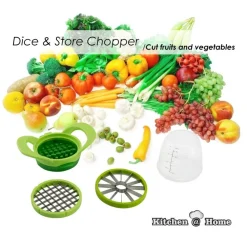 AFFETTA VERDURE CHOPPER TRITA SMINUZZA FRUTTA CON RECIPIENTE IN VETRO SLICE DICE