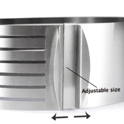 AFFETTATORTE TAGLIA AFFETTA TORTA REGOLABILE DA 24 30 CM STAMPO ANELLO ACCIAIO