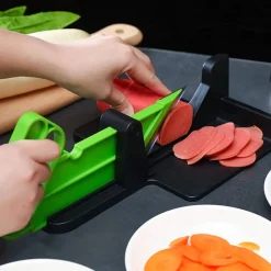 AFFETTATRICE MANUALE AFFETTA TUTTO FRUTTA VERDURA SALUMI CON LAMA IN ACCIAIO 304