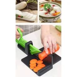 AFFETTATRICE MANUALE AFFETTA TUTTO FRUTTA VERDURA SALUMI CON LAMA IN ACCIAIO 304