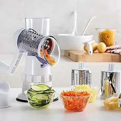 AFFETTATRICE VERDURE 3IN1 MULTIFUNZIONE MANDOLINE GRATTUGIA MANUALE CON 3 LAME TRITATUTTO