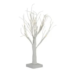 ALBERO DECORATIVO LUMINOSO 45 CM PER INTERNI 24 LED ECOLOGICO A BATTERIA BIANCO