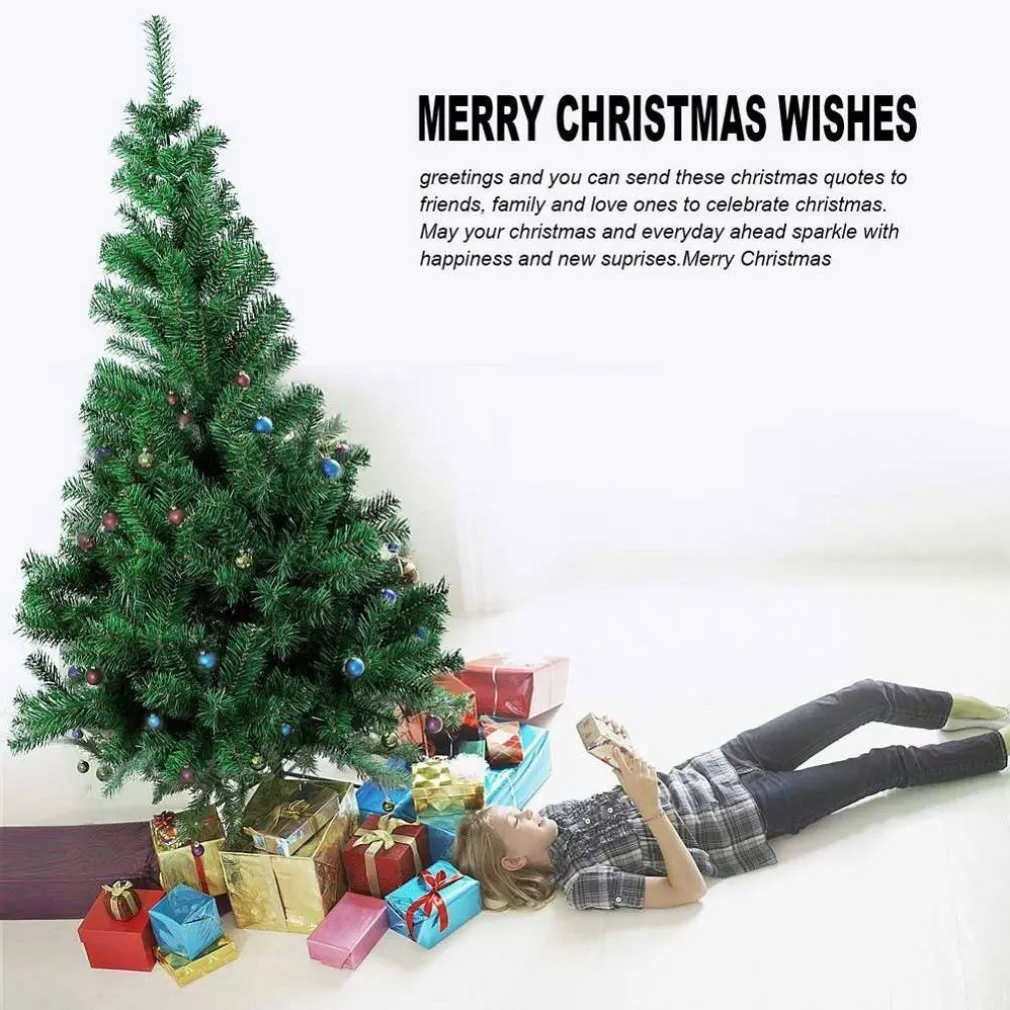 ALBERO DI NATALE 210 CM BASE A CROCE FOLTO ECOLOGICO RAMI ARTIFICIALE 758 RAMI