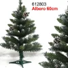 ALBERO DI NATALE 60 CM VERDE EFFETTO INNEVATO CON PIGNE DECORAZIONI ADDOBBI