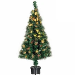 ALBERO DI NATALE A FIBRA OTTICA 100 PUNTE CHRISTMAS TREE LUCI NATALE 90CM VERDE