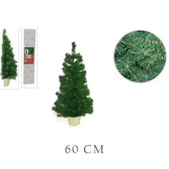 ALBERO DI NATALE A MURO ANGOLARE A PARETE 60 CM ECOLOGICO 80 PUNTE ARTIFICIALI
