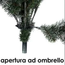 ALBERO DI NATALE ARTIFICIALE BASE A CROCE DA 150CM SUPER FOLTO CON RAMI VERDE