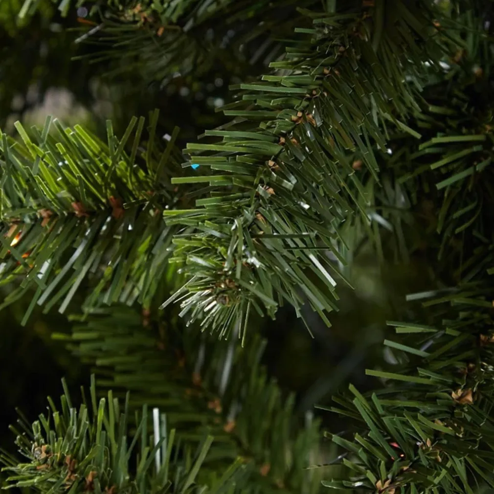 ALBERO DI NATALE 210CM RAMI PINO VERDE SUPER FOLTO BASE A CROCE IN METALLO