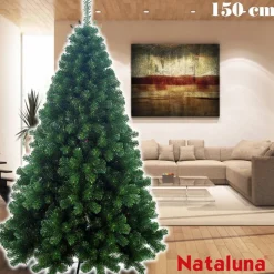 ALBERO DI NATALE 150CM SUPER FOLTO NATALUNA MODELLO ASPEN CON BASE A CROCE